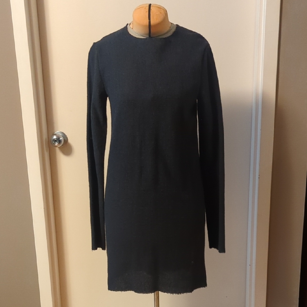 MTF Maria Turri Black Long Sleeve Wool Dress